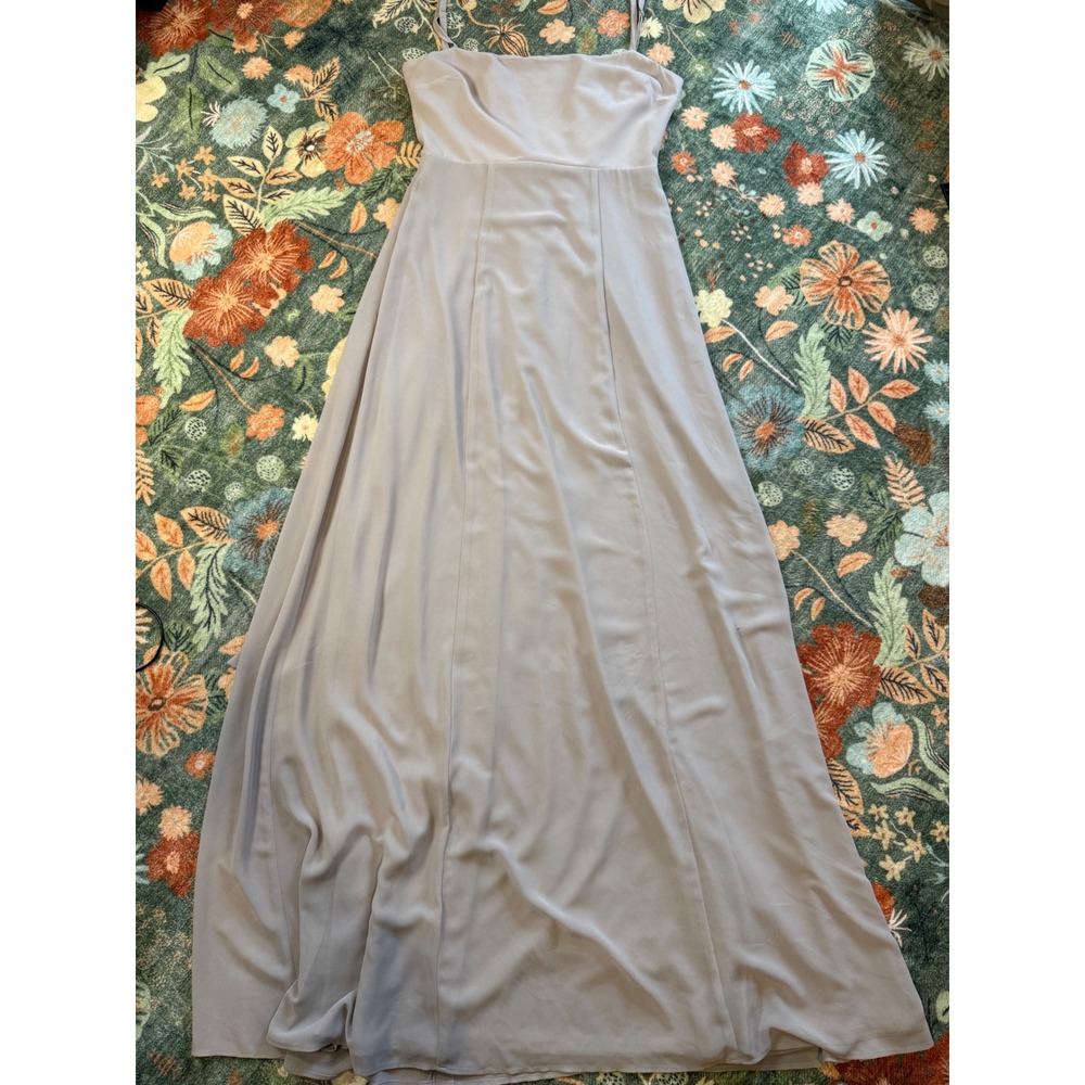 Show Me Your Mumu Womens Silver Grey‎ Tie Back Maxi Formal Dress Size M